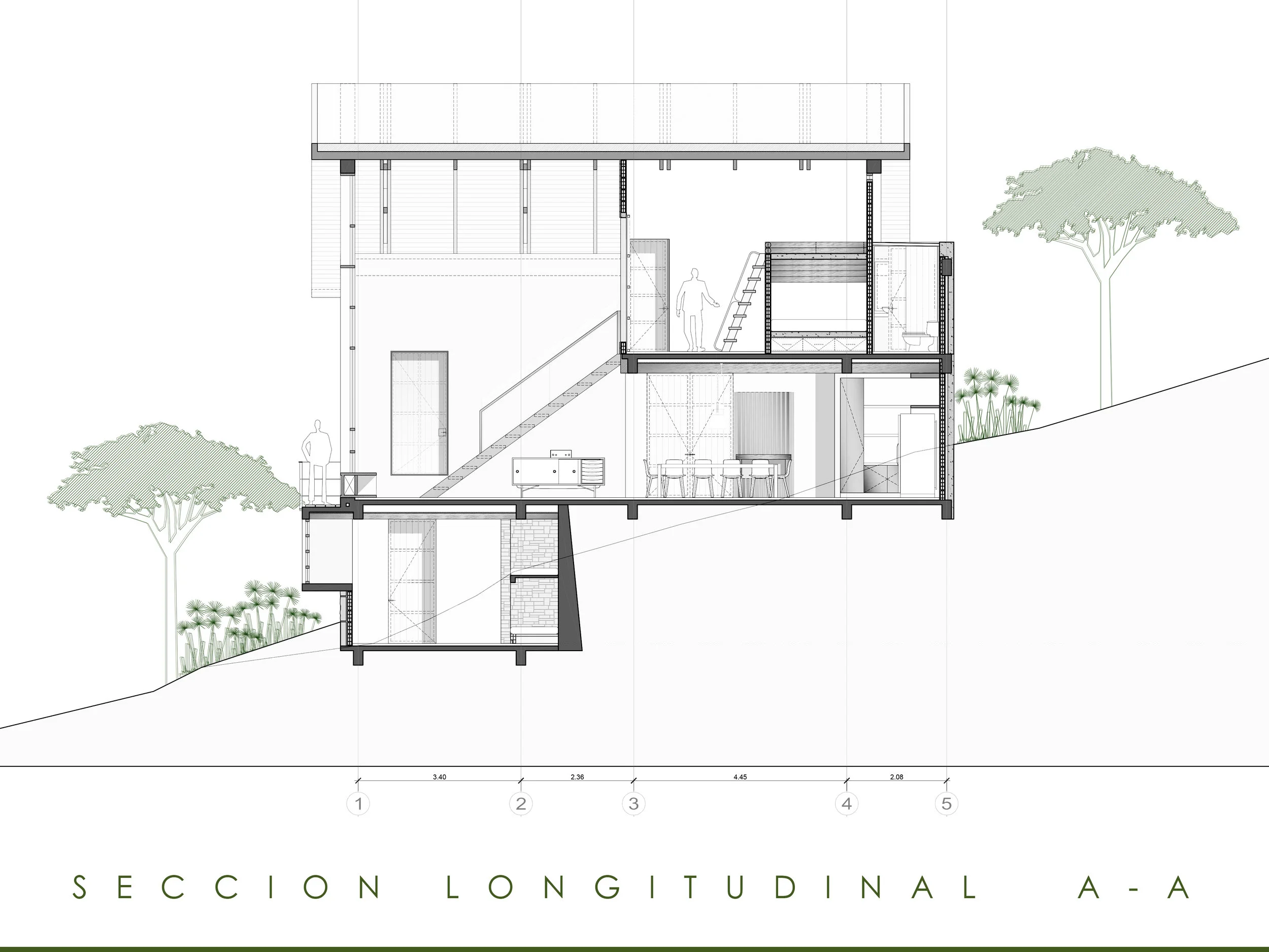 Imagen del proyecto GAT 02, vivienda unifamiliar en Colombia, con materiales nobles y luz natural — arquitectura de LINEA PRIMA, arquitectos en Bogotá.