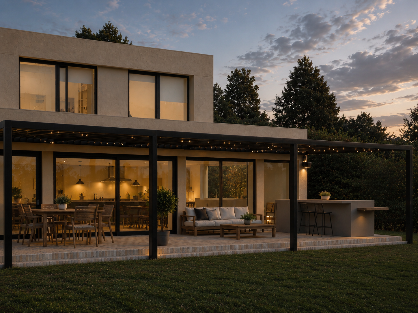Imagen del proyecto PRA 01, vivienda unifamiliar en Colombia, con materiales nobles y luz natural — arquitectura de LINEA PRIMA, arquitectos en Bogotá.