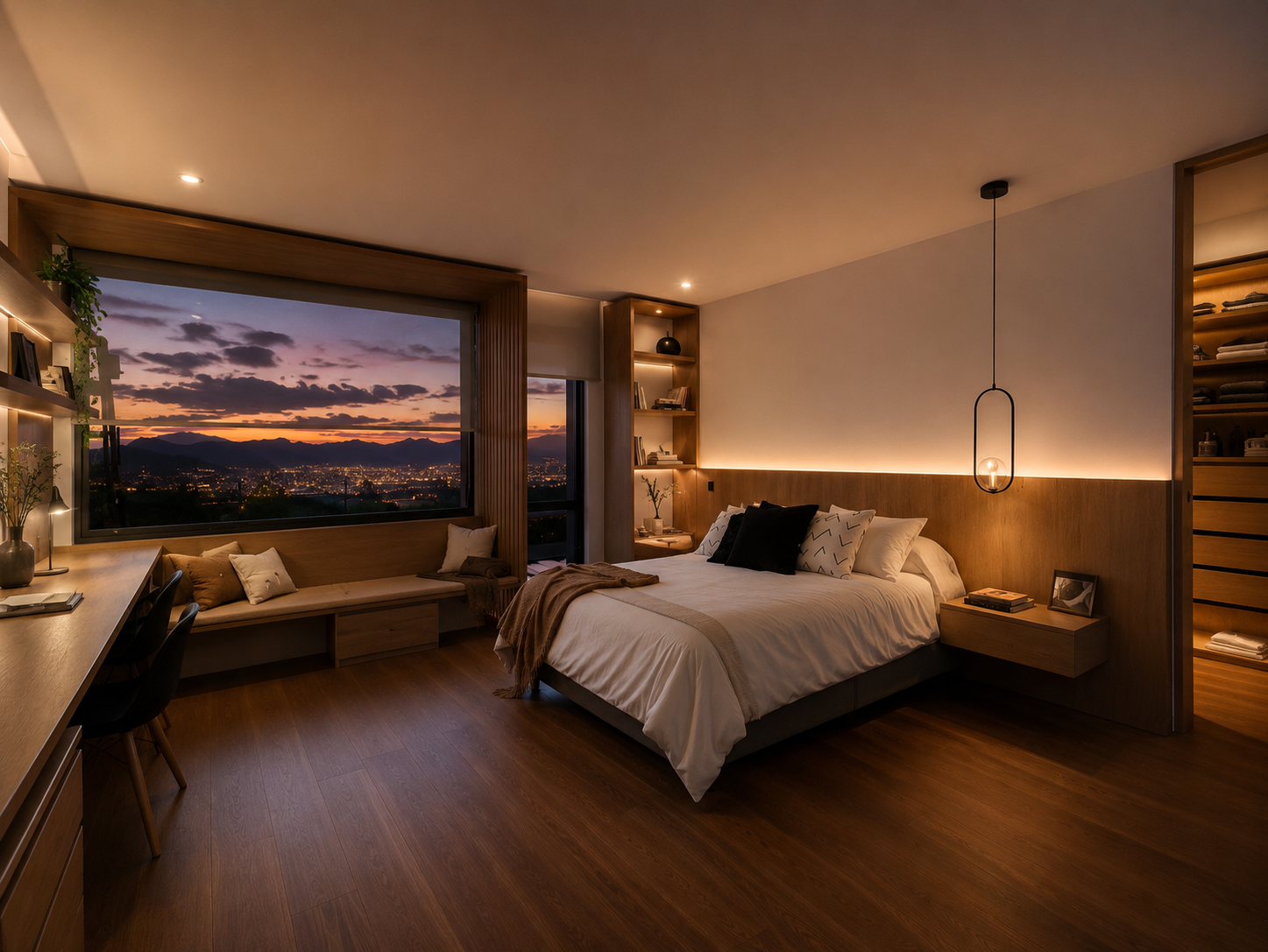 Imagen del proyecto SIN 01, vivienda unifamiliar en Cundinamarca, CO, con madera de roble y mármol — arquitectura de LINEA PRIMA, arquitectos en Bogotá.
