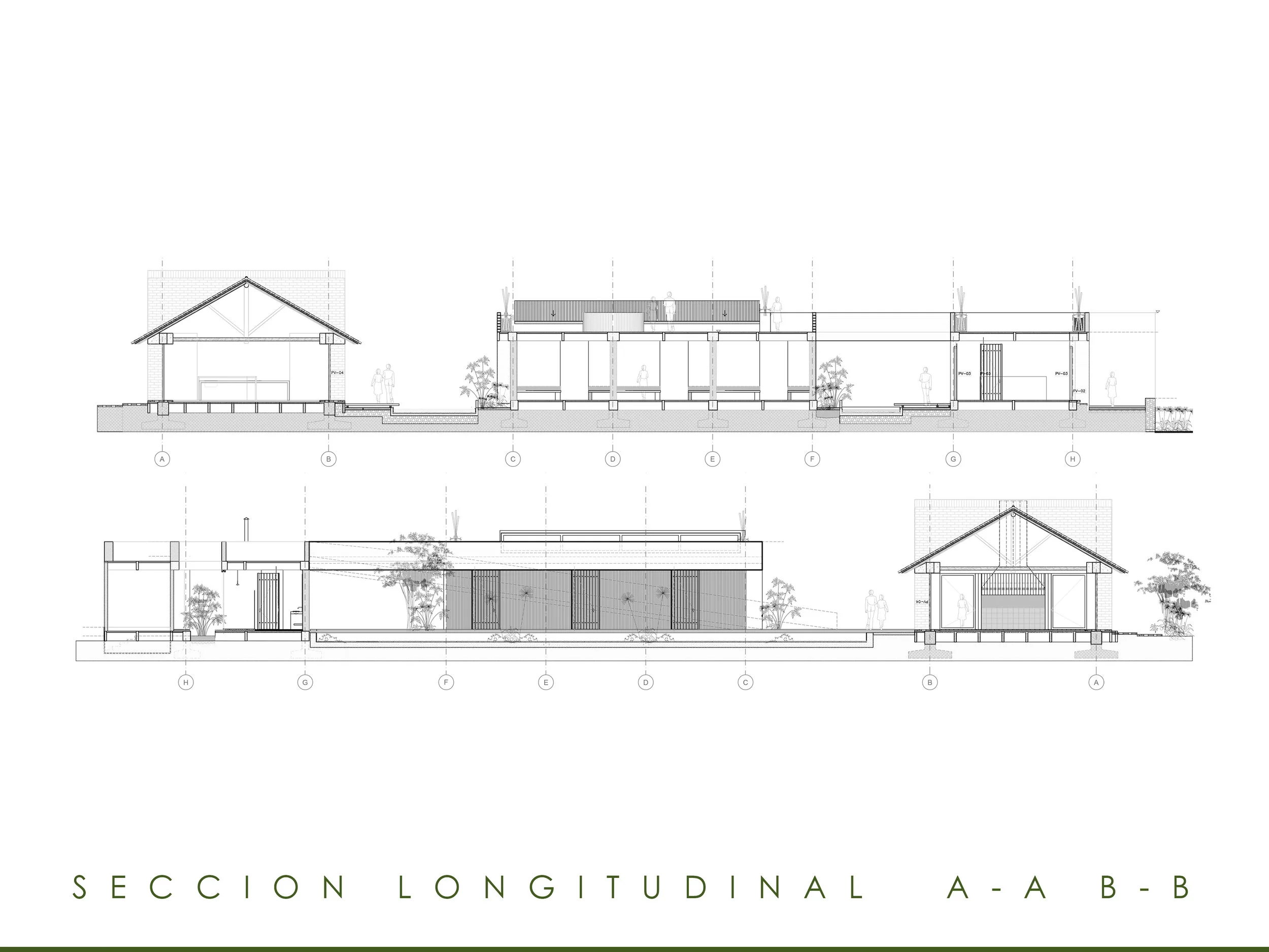 Vista de casa de campo VIL 01 en Boyacá, CO, en madera de eucalipto y teja de barro — proyecto de LINEA PRIMA, arquitectos en Bogotá.