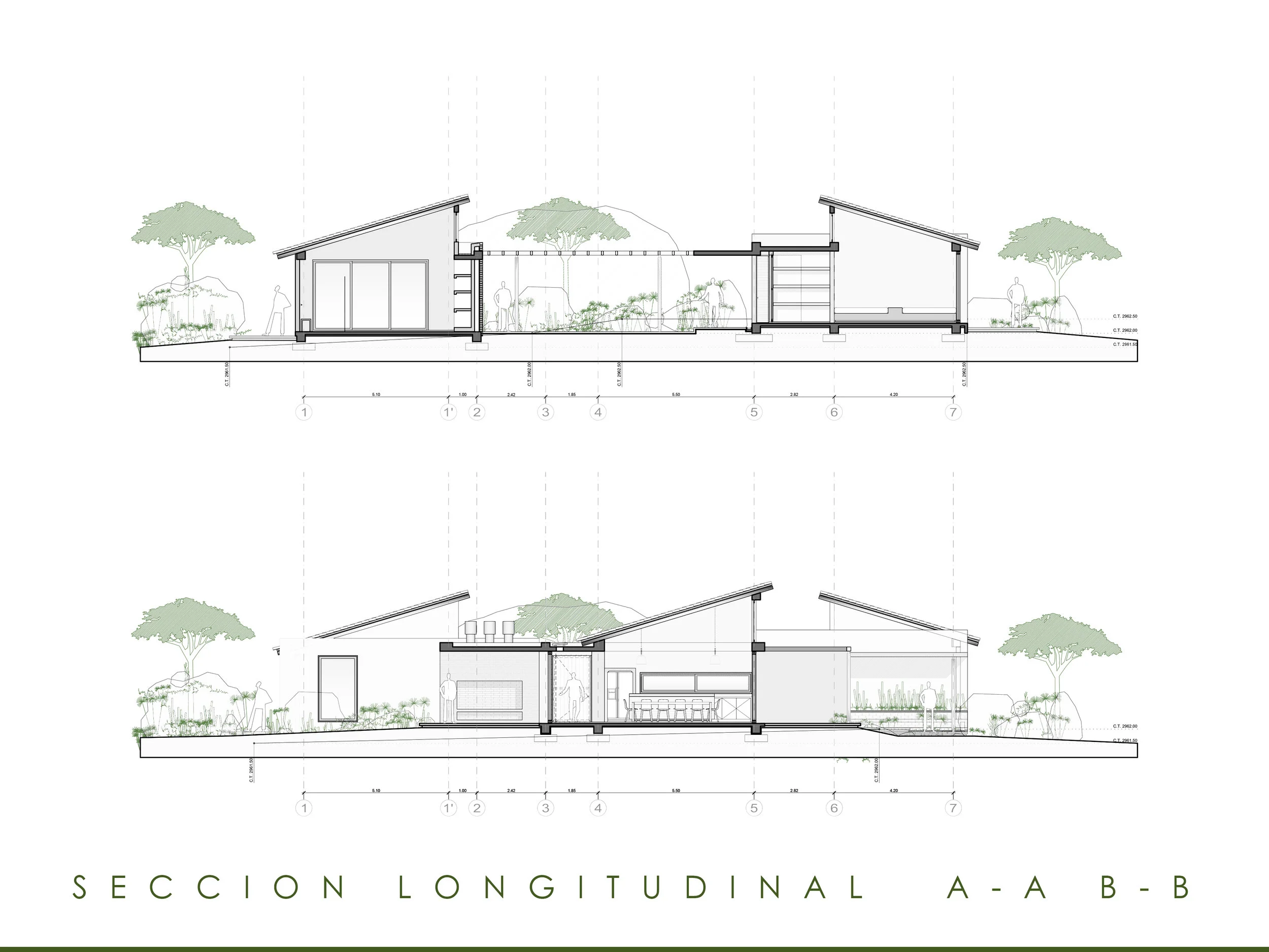 VIL 02 — vivienda unifamiliar en Colombia por LINEA PRIMA: materiales nobles y luz natural.